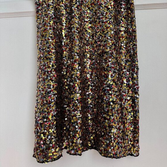 Free People Intimately Size M Multicolor Sequin Slip Dress Colorful Party - Picture 7 of 12
